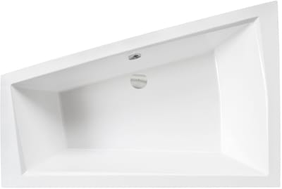 Badland INTIMA hoekbad 150 x 85 cm links wit met styropor ombouw