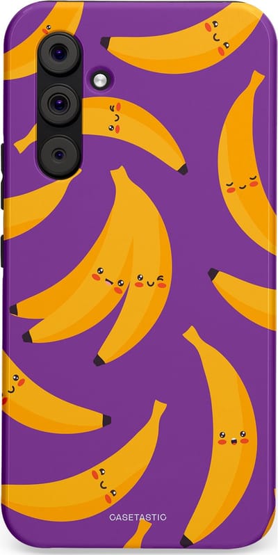 Casetastic Hoesje Geschikt voor Samsung A54 (5G) - Stijlvolle Beschermende Duo-layer Case - Kawaii Bananen