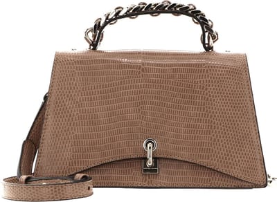 SEIDENFELT MANUFAKTUR Handtas Schoudertas Vium Handbag with lock Warm Grey Bruine