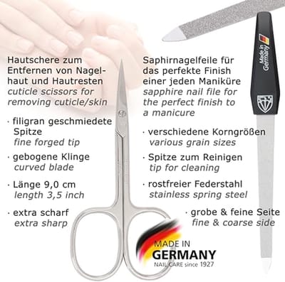 6-delige manicureset in kunstlederen etui voor perfecte nagelverzorging
