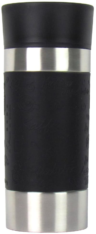 Dailygoods - Thermosbeker Tumbler 360 ml - Dubbelwandig met Quick-Press Sluiting (Zwart)
