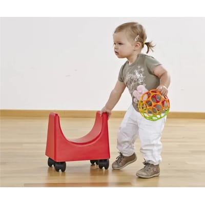 Eduplay soft roll voertuig rood - loopauto voor peuters en kleuters.