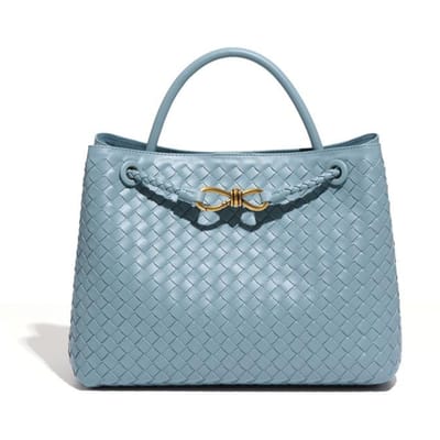 Retro Tas met Grote Capaciteit, Dames Handgeweven Tas, Veelzijdige Pendeltas, Modieuze en Casual Schoudertas/Crossbodytas gray