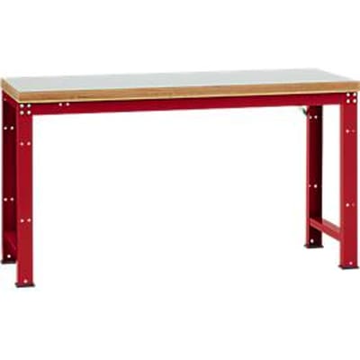 Manuflex werkbank Profi standaard, Tafelblad kunststof B 1750 x D 700, robijnrood