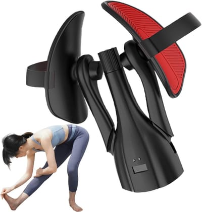 Dijbeentrainer - Beenversteviger - Thuis Fitness - Instelbare Weerstand - 25 cm - Zwart