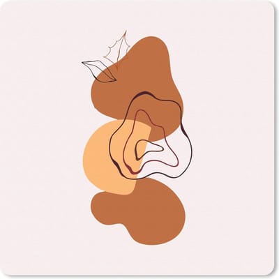 Muismat 20x20 cm - Mousepad Winter - Design - Abstract - Muismatten - Kerst - Cadeau - Kerstcadeau voor mannen en voor vrouwen