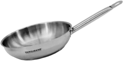 Koekenpan 20 cm roestvrij staal voor alle warmtebronnen inclusief inductie PFAS-vrij ovenbestendig tot 200°C