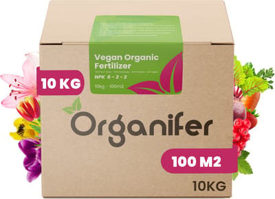 Vegan Plantaardige Meststof 3in1 (10Kg - Voor 100m2) Universele Organische Mestkorrels - Organifer