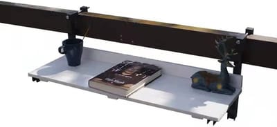Opvouwbare bijzettafel - Hangende tafel - Buiten genieten - Montage zonder boren - 80 x 26 cm - Wit