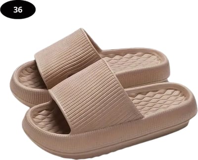 Livano Badslippers Dames - Comfortabel - Flip Flops - Sauna - Zomer - Beige - Maat 36