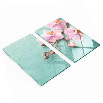 Multifunctionele decoratieve glazen snijplanken voor de keuken, orchidee, 2x30x52 cm