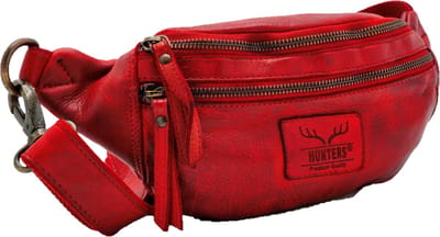 Boutique Trukado - Hunters Leren Heuptas Fanny pack rood - (bxhxd) ca. 26cm x 14cm x 6cm