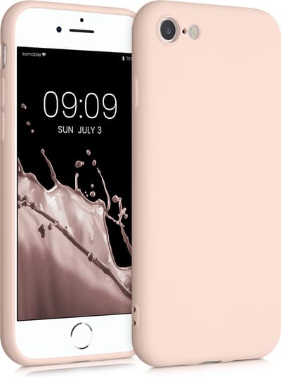 kwmobile telefoonhoesje geschikt voor Apple iPhone SE (2022) / iPhone SE (2020) / iPhone 8 / iPhone 7 - Hoesje voor smartphone - Back cover in kokosmelk