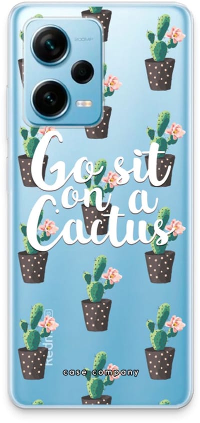Case Company® - Hoesje geschikt voor Xiaomi Redmi Note 12 Pro Plus hoesje - Cactus quote - Soft Cover Telefoonhoesje - Bescherming aan alle Kanten en Schermrand