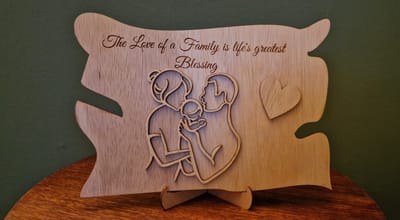 Bord - The love of a family is life's greatest blessing [moederdag] - [vaderdag] - [cadeau]