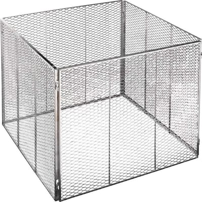 Compostbak - Composteerbak Tuin - Afval Verwerken - Gegalvaniseerd Staal - 80 x 80 x 70 cm - Zilver