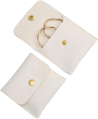 Mini Sieradenzakjes - Geschenketuis - Sieraden Opbergen - Met Kaart - 8x8 cm - Meerdere Kleuren