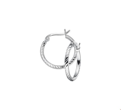 Zilver Gerhodineerde Oorringen gediamanteerd 1320753
