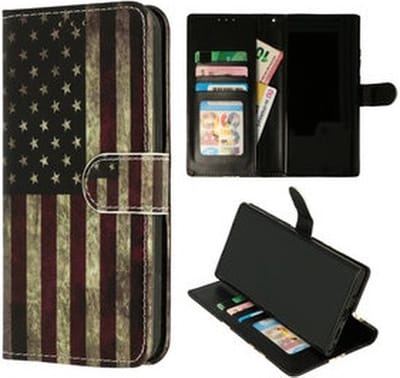 Cityhoesje-bookcase geschikt voor Samsung S20 Ultra Pasjeshouder USA Vlag