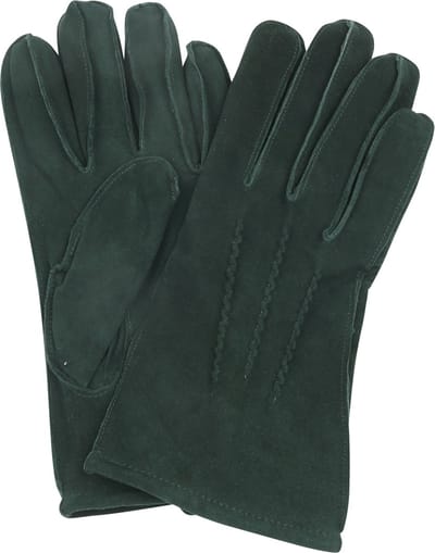 Suitable Suede Handschoen Donkergroen - Maat L - Heren