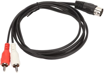 Zeynomax - 5 Pin DIN naar 2 RCA Kabel - Audio Adapter Kabel voor CD Speler - 1,5 meter - Hoogwaardige geluidskwaliteit - Geschikt voor VCR - Ideale ..