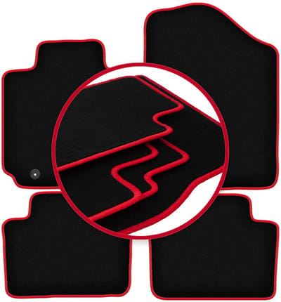 CARLUX-RED automatten voor: Hyundai Veloster coupé (2011-2018)