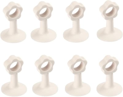 Deurhalte Set - Stille Deurkruk - Muren Beschermen - Anti-botsing Ontwerp - 8 Stuks - Wit