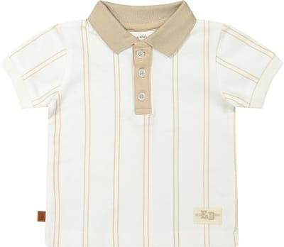 Frogs and Dogs - Polo Pique Strepen | Camel - Katoen - Maat 68