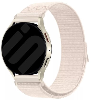 Strap-it Smartwatch bandje 18mm - Nylon band geschikt voor Huawei Watch GT 5 Pro - 42mm / GT 5 - 41mm / GT 4 - 41mm / Fossil Gen 5e - 42mm / Gen 6 - 42mm - Withings ScanWatch 2 - 38mm / ScanWatch Light / Steel HR - 36mm (sterrenlicht)