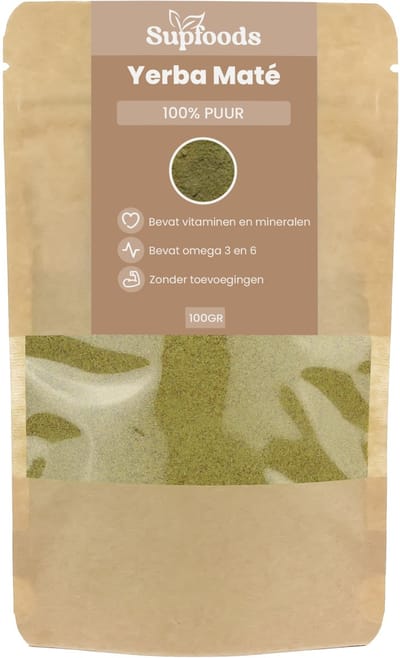 Yerba Mate 100% Puur - 100 gram - Rijk aan Antioxidanten en Vitamines - Perfect voor een Energieboost in Smoothies en als Yerba Mate Thee