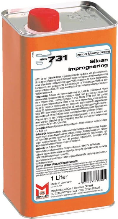 Moeller HMK S731 Silaan Impregnering - 1 liter blik - voor waterdichting natuursteen en gevels