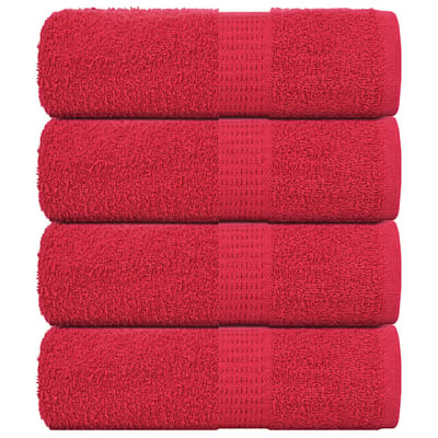 vidaXL - Washandjes - FROGN - 4 - st - 30x30 - cm - 360 - g/m² - rood