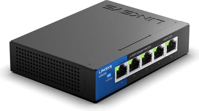 Linksys LGS105 - Netwerk Switch - Unmanaged - 1000 Mbps - 5-Poorten