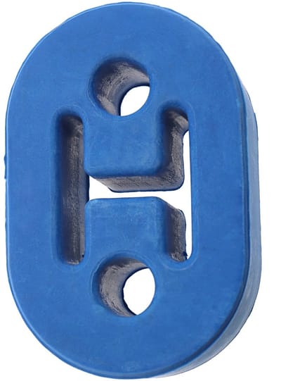 Dailygoody - Universal Blue 2 Gat Uitlaat Rubber Mount - Heavy Duty Ondersteuning - Blauw - Hoogwaardig Rubber - Vermindert Uitlaatbeweging - Ges