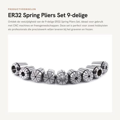 Dailygoods- Boorkop 2mm/20mm - 9-delige Set - CNC Gereedschap - Hoogwaardige Staal - Precisie - Opbergdoos - Tang
