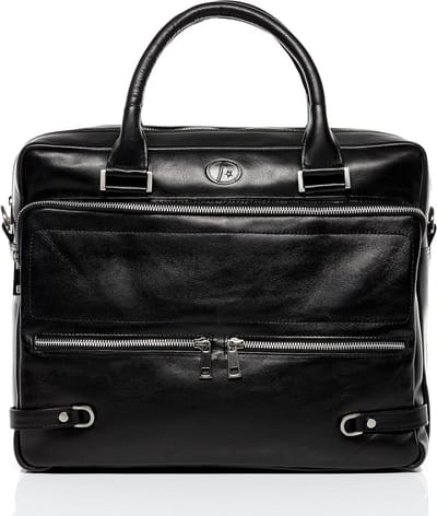 Leren Laptoptas XXL voor 15 inch laptop - Documententas Heren & Dames - Zwart