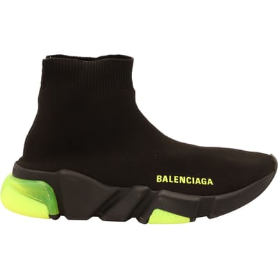 Balenciaga Speed Clear Sole Sneakers in Zwart Polyamide