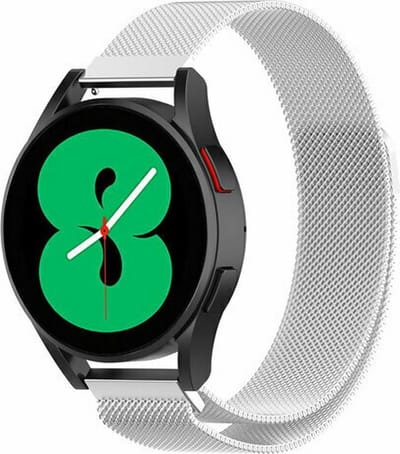 By Qubix - 20mm - Milanese bandje - Zilver - Geschikt voor Huawei watch GT 2 (42mm) - Huawei watch GT 3 (42mm) - Huawei watch GT 3 Pro (43mm)
