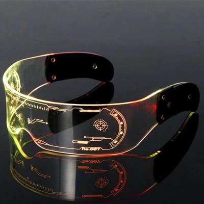 Doppler Futuristische LED Partybril – Transparante Lichtgevende Bril – Meerkleurig – voor Festival, Carnaval & Feest