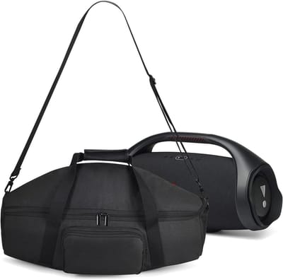 Draagbare Opbergtas - Speaker Beschermhoes - Muziek Onderweg - Verstelbare Schouderband - 30 x 27 cm - Zwart