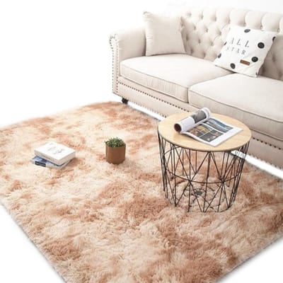 Happyment Zacht fluffy vloerkleed - Hoogpolig tapijt beige- Wasbaar - 160x230cm - Woonkamer, slaapkamer, kinderkamer