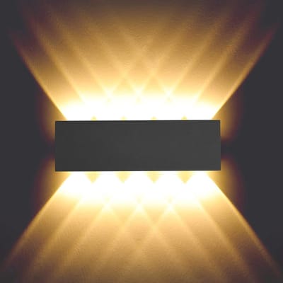 LED wandlamp voor binnen - 10 W - aluminium - up down spotlicht - waterdicht IP54 - woonkamer slaapkamer - hal trap - warmwit