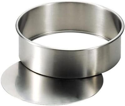 Taartvorm Rond - Cakevorm Patissiere - Zelf Taarten Bakken - Afneembare Bodem - 18cm Hoog 6.1cm - Zilver