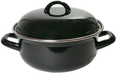 Cookinglife Braadpan Cooking Zwart - 5 Liter / ø 26 cm - Geëmailleerd Staal - Geschikt Voor Alle Warmtebronnen
