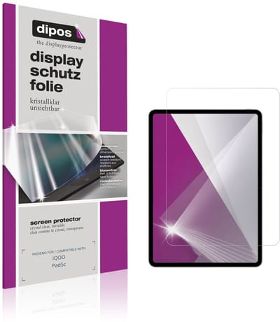 dipos – 2x Beschermfolie geschikt voor iQOO Pad5c | Krasbestendige & heldere Screenprotector Ultra-Thin