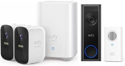 Eufy Cam 2C Draadloze Beveiligingsset + Eufy Video Doorbell C30 met Chime 2