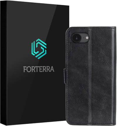Hoesje Geschikt voor Apple iPhone 16e - Luxe Bookcase - Walletcase Hoes - Portemonnee - Cover - Zwart