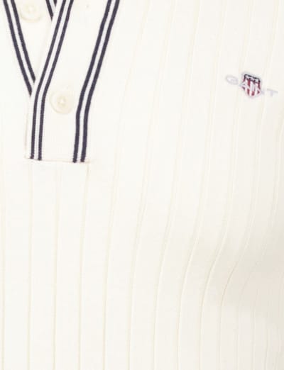 Gant poloshirt korte mouw creme