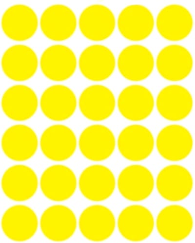 Ronde etiketten - GEEL - 150 stuks - MULTIPLAZA - stickers - 2cm - 20mm - markeren - ordenen - archiveren - universeel - knutselen - hobby - kantoor
