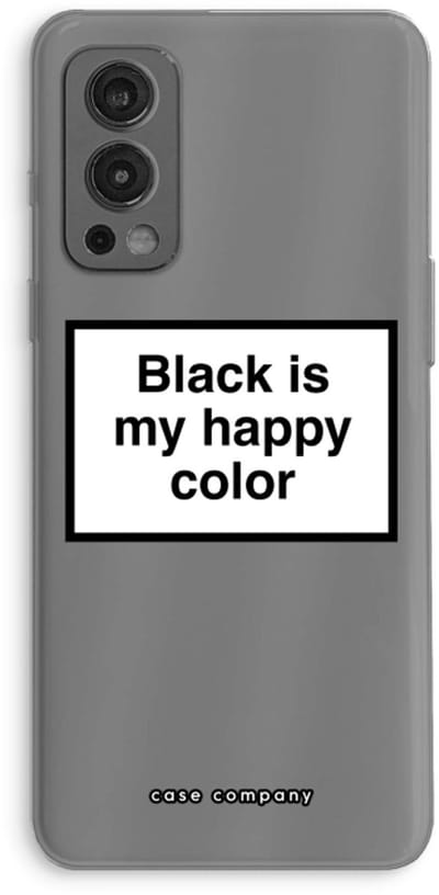 Case Company® - Hoesje geschikt voor OnePlus Nord 2 5G hoesje - Black is my happy color - Soft Cover Telefoonhoesje - Bescherming aan alle Kanten en Schermrand